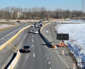 Temporary intersection at U.S. 1 and Street Road